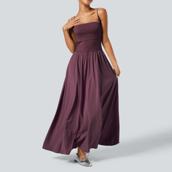 Halara Breezeful™ Maxi Slip Dress with Pockets – Amaranth, Size M - Picture 1 of 3